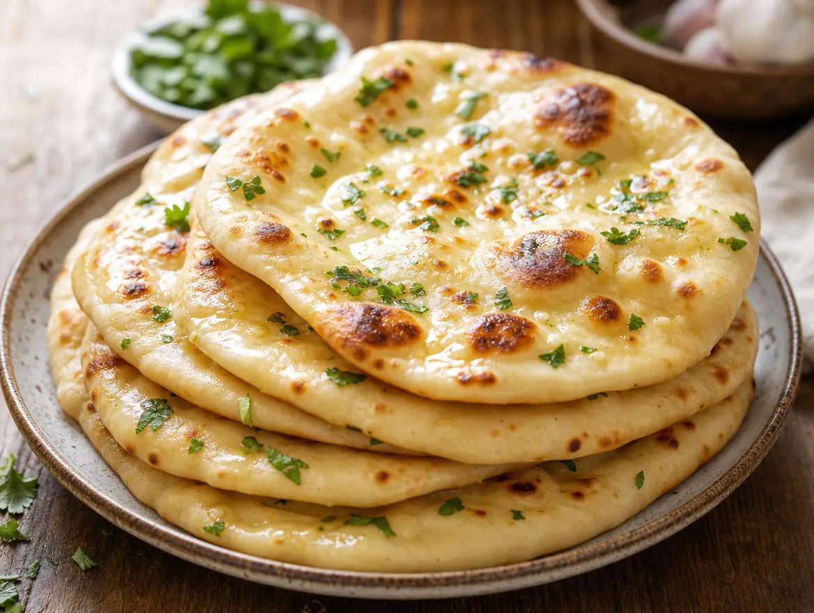Tuore naan tandoori-uunista